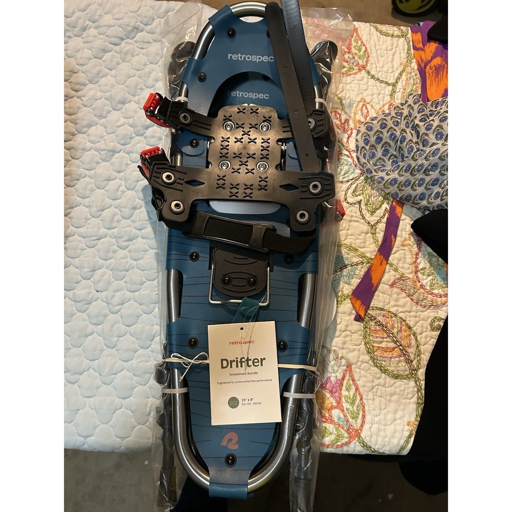 New No Tags Retrospec Drifter 25 In. Unisex Snowshoe Bundle Superior Snowshoes